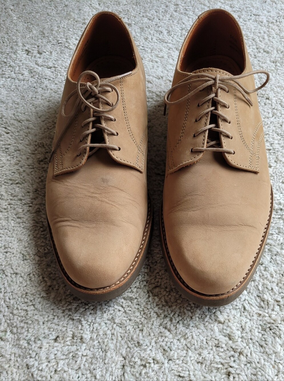 Bass Men's Tan Leather Oxfords  Size 10 1/2